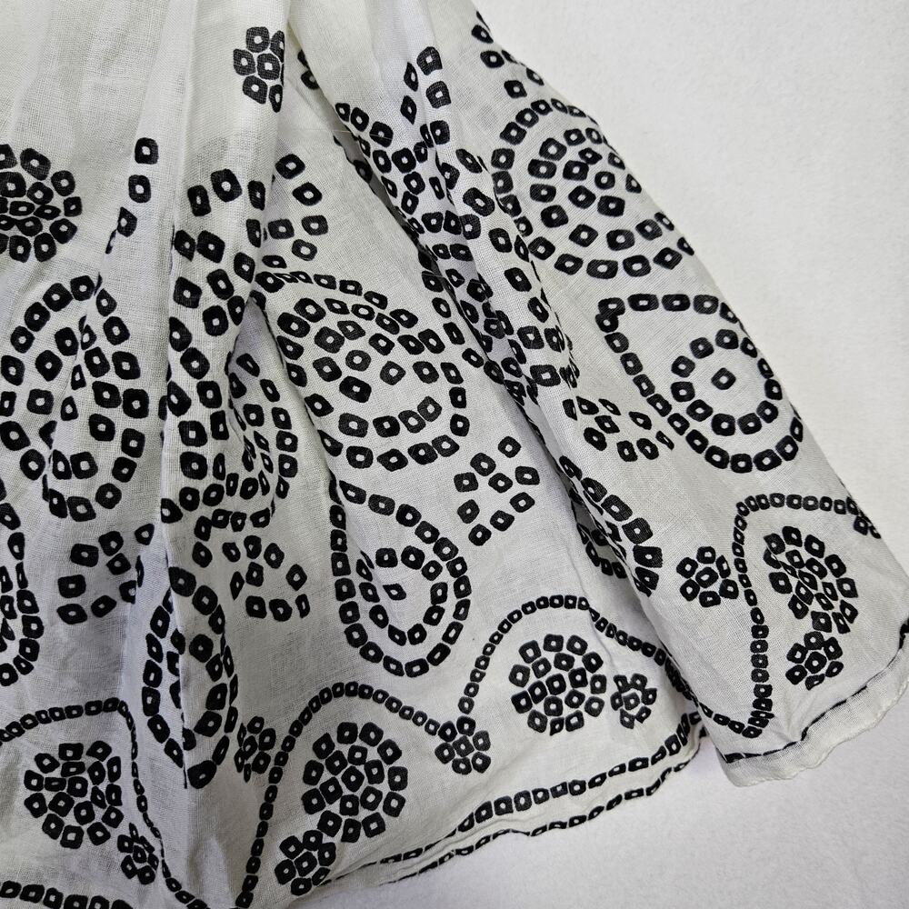 Oasis Maxi Dress 14 Embroidered White Black Beaded Embellished Floral Cotton - Picture 11 of 16